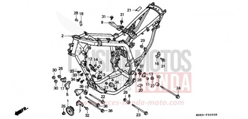 FRAME BODY XRV650K de 1989